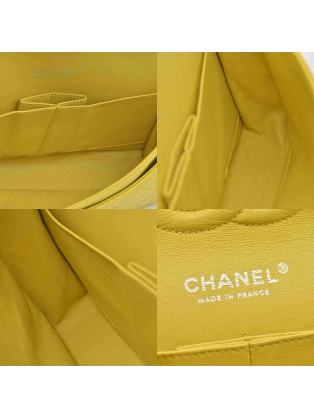 $11300 2010 Chanel Lambskin Quilted Medium Double Flap Yellow - Picture 9 of 10